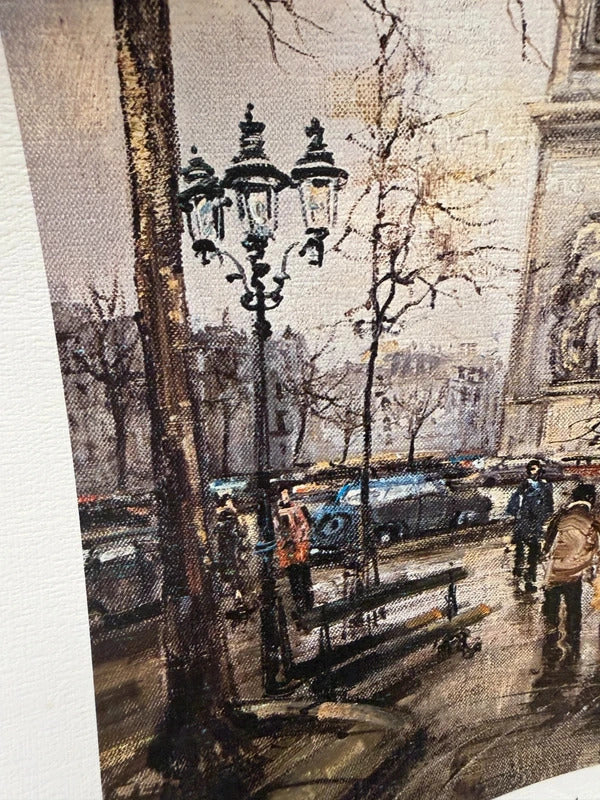 Set of Three Lithograph Prints of Paris, Brunet