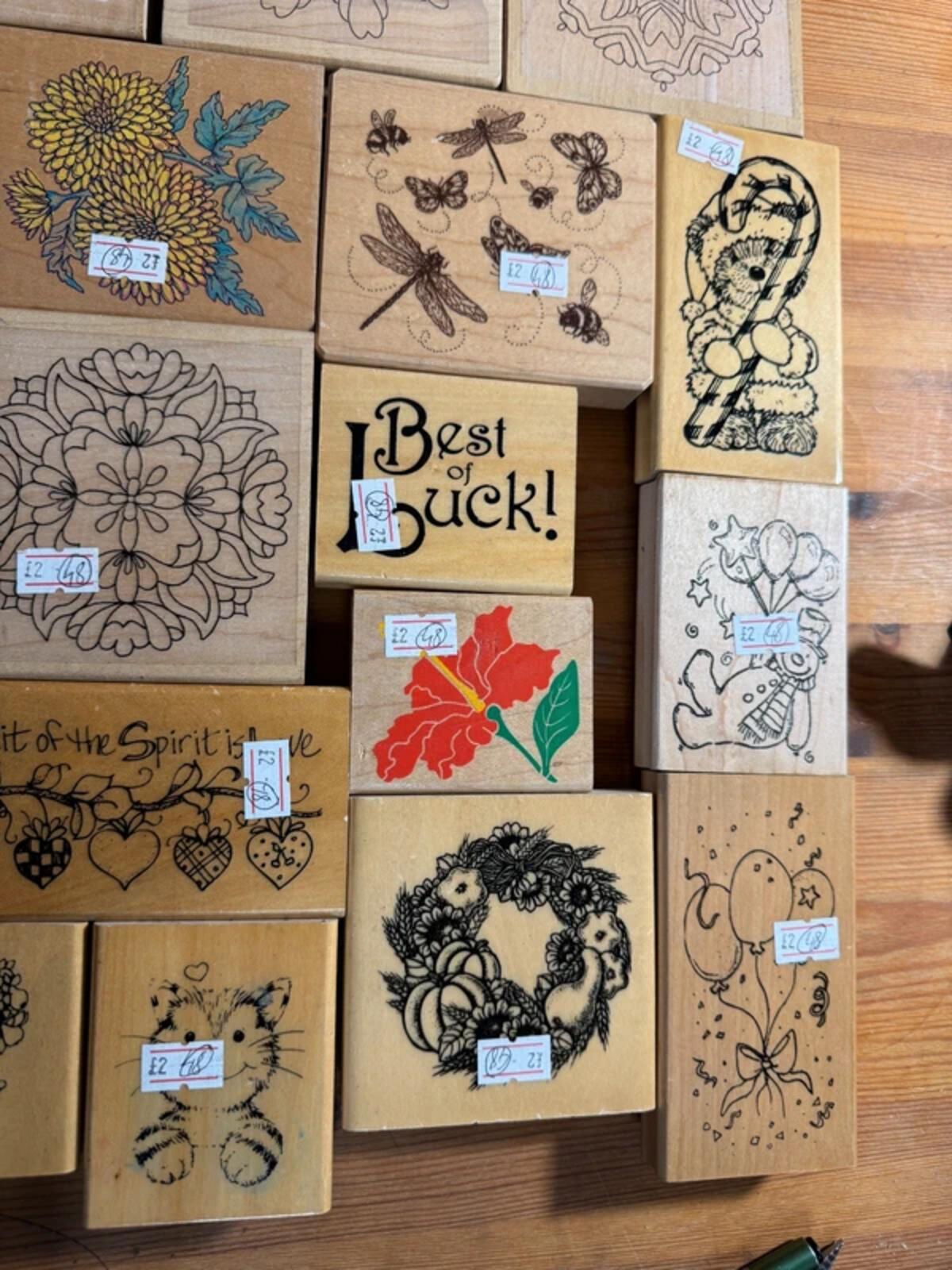 Large Bundle of Vintage Craft Stamps