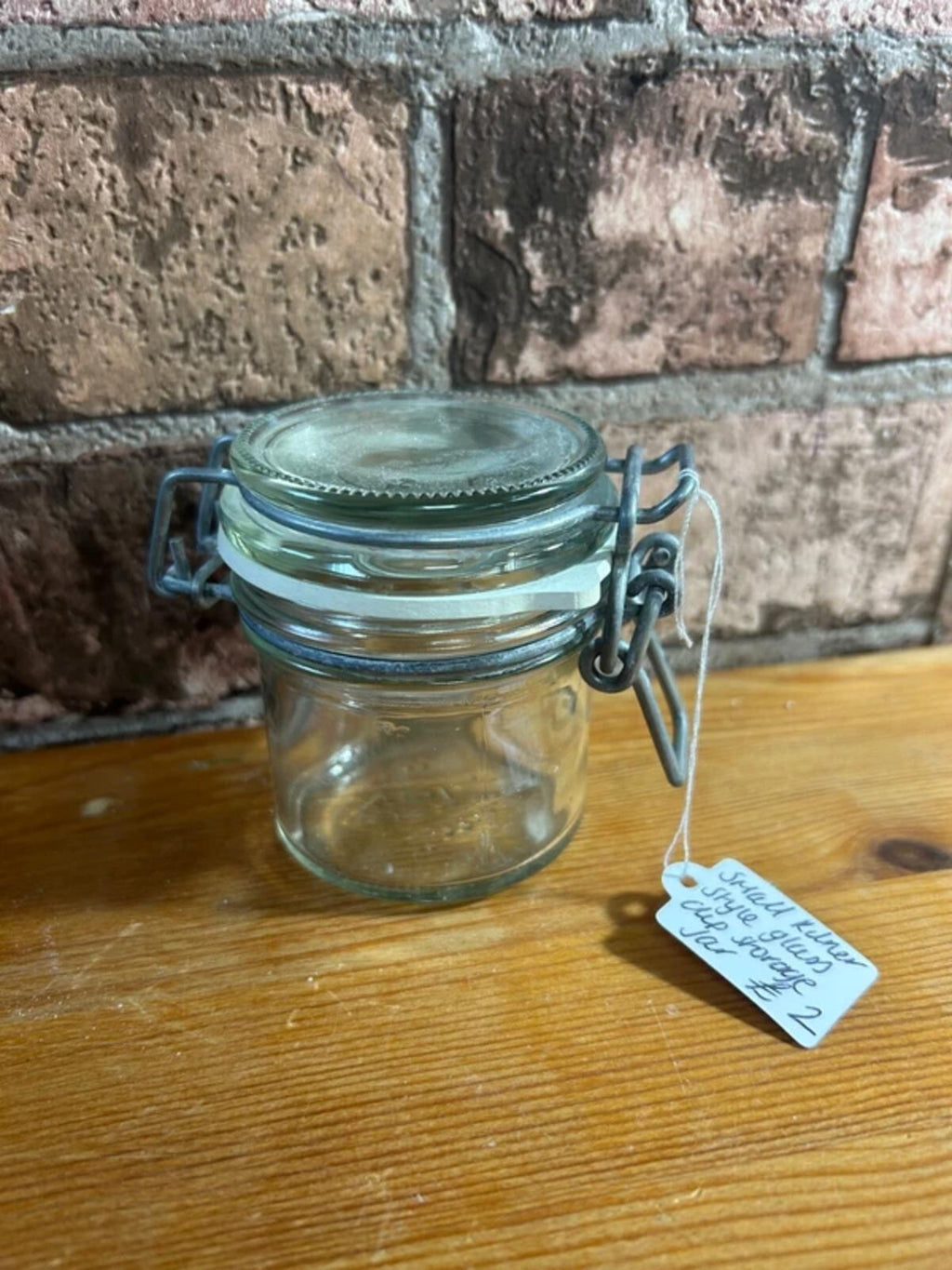 Small Clip Glass Storage Jar