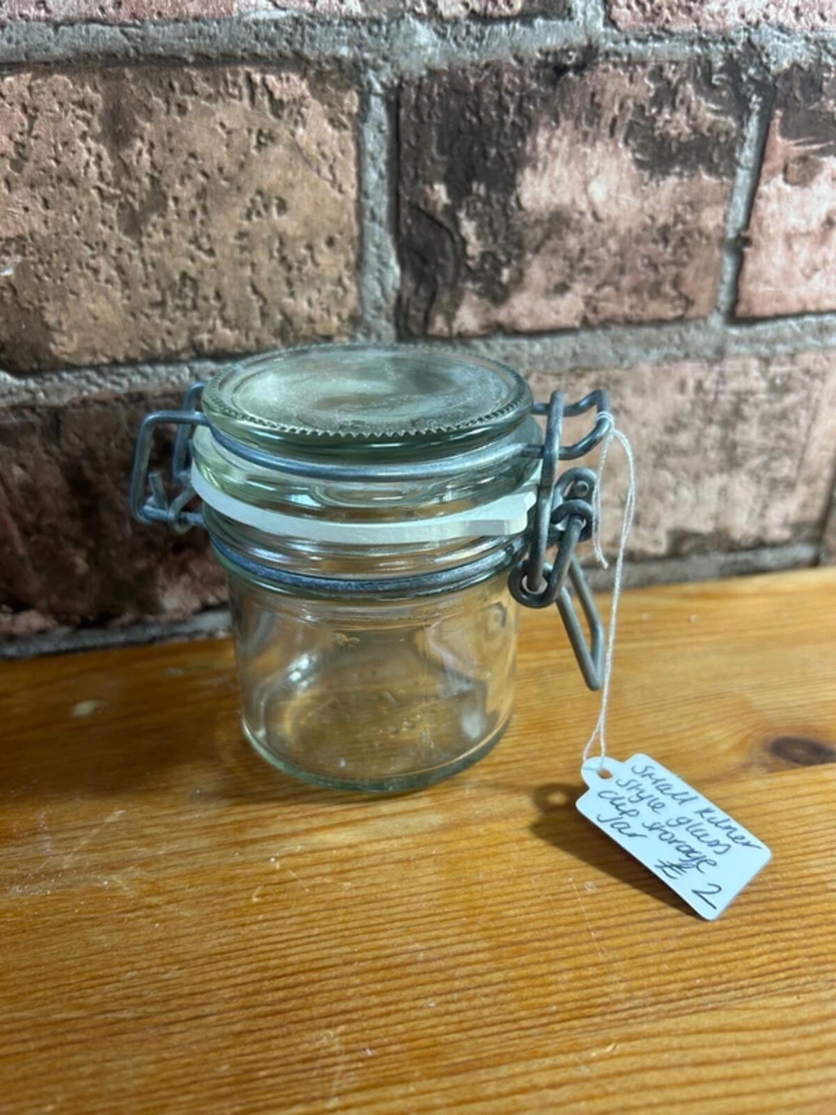 Small Clip Glass Storage Jar