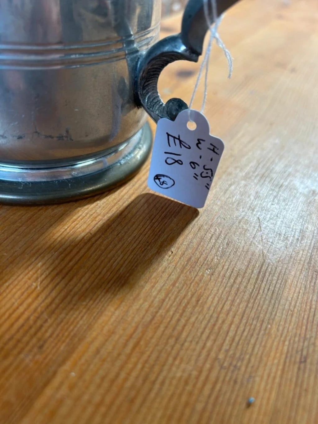 English Sheffield Pewter Beer Tankard