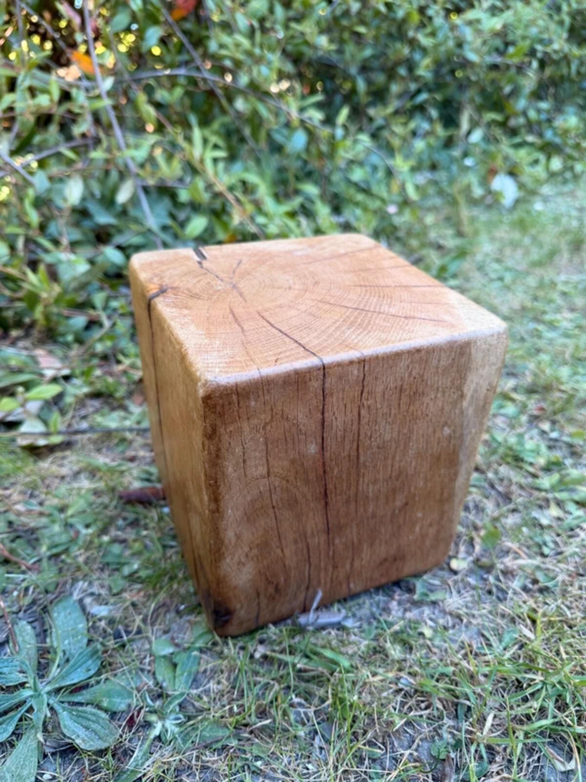 Solid Oak Cube Doorstop