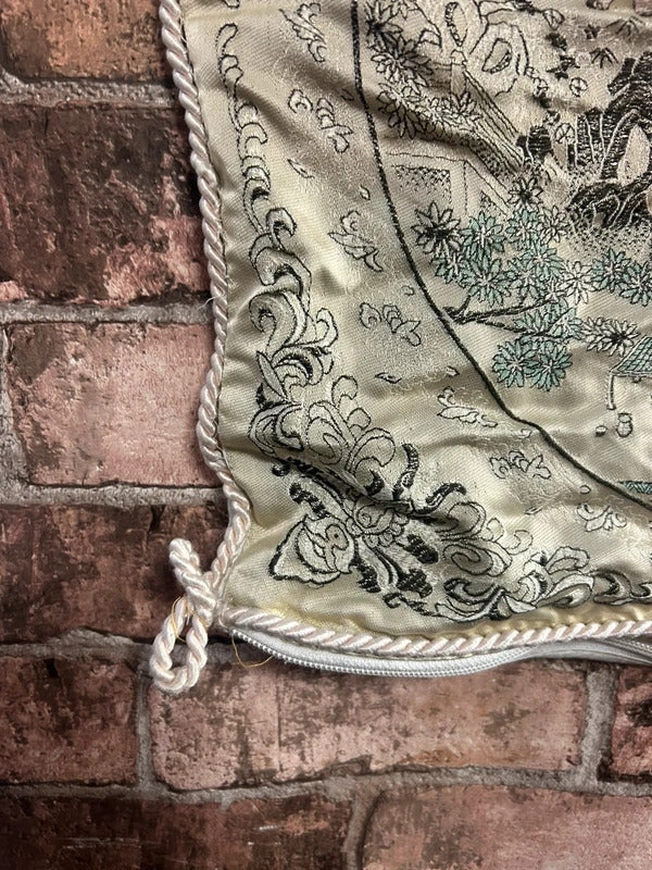 Vintage Chinese Silk Pillow Case