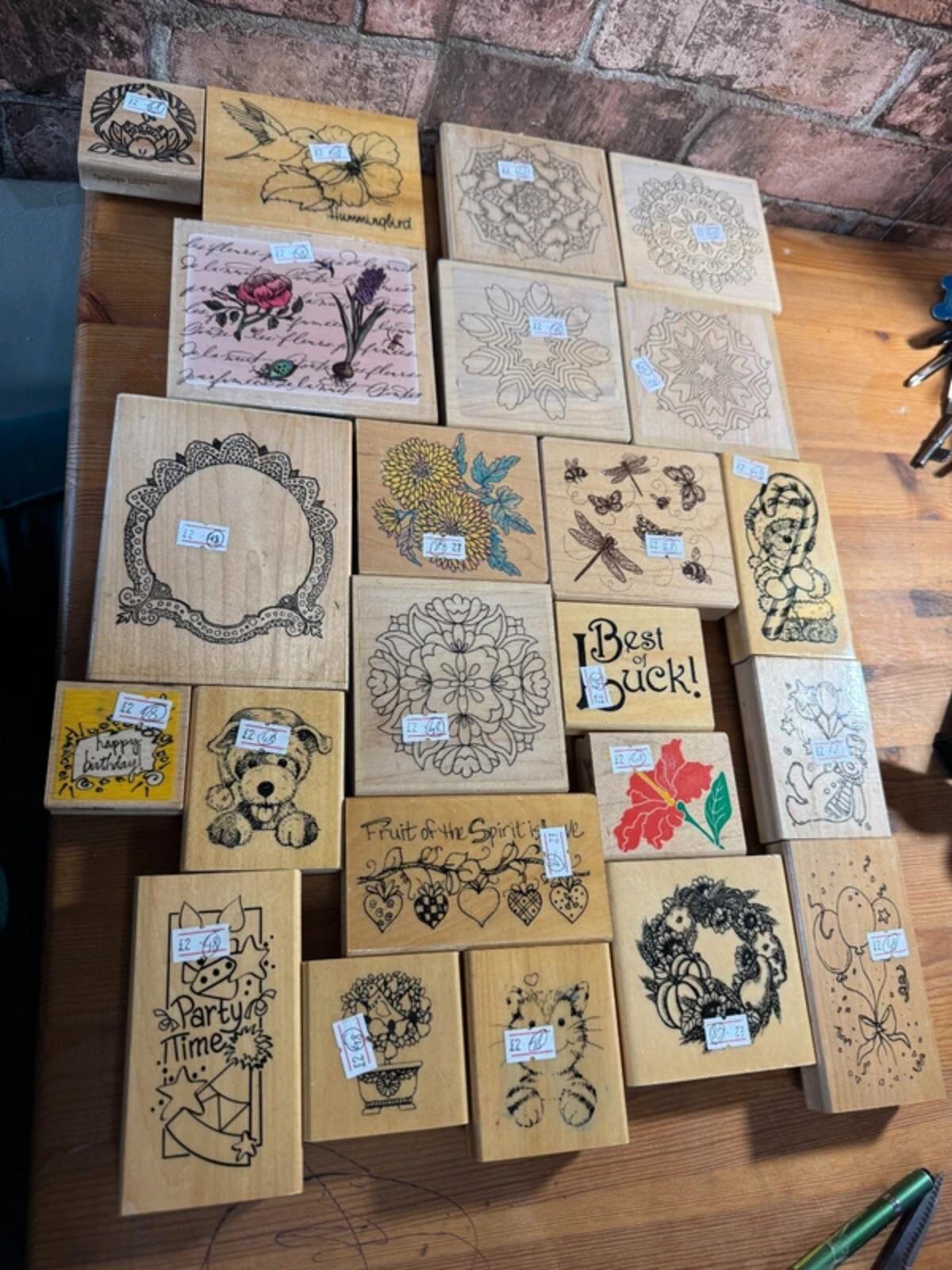 Large Bundle of Vintage Craft Stamps