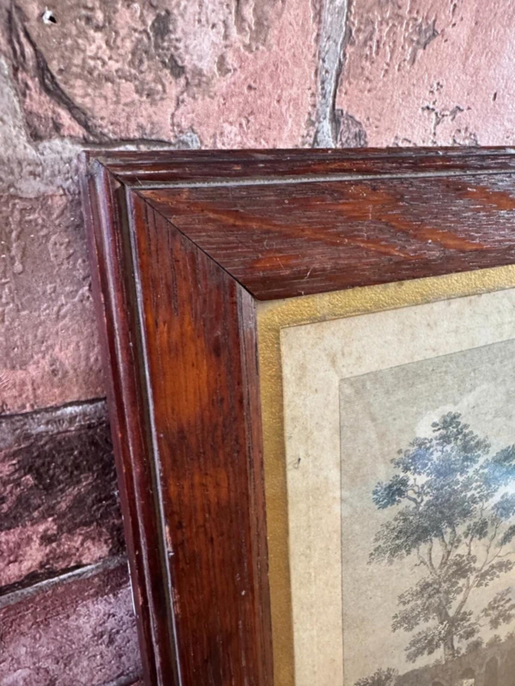 St Augustine's Abbey Print in Antique Oak Frame