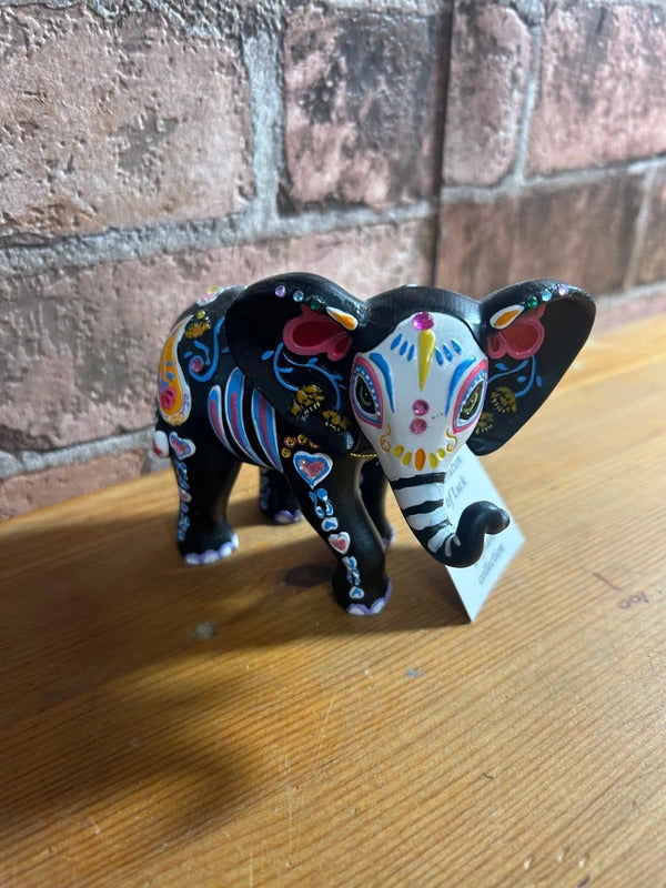 Hamilton Circle Celebration of Luck Sugar Skull Elephant Ornament