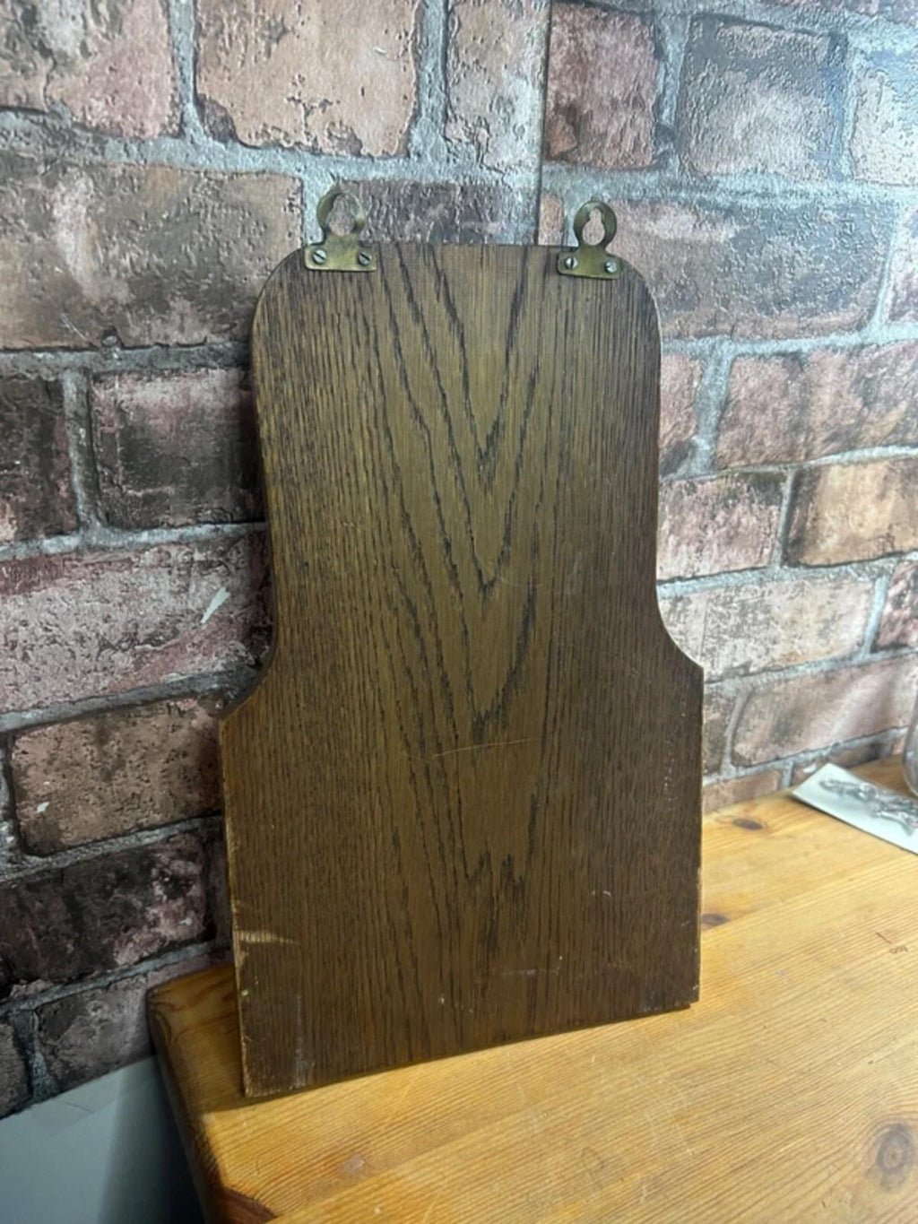 Antique Oak Brass Letter Holder