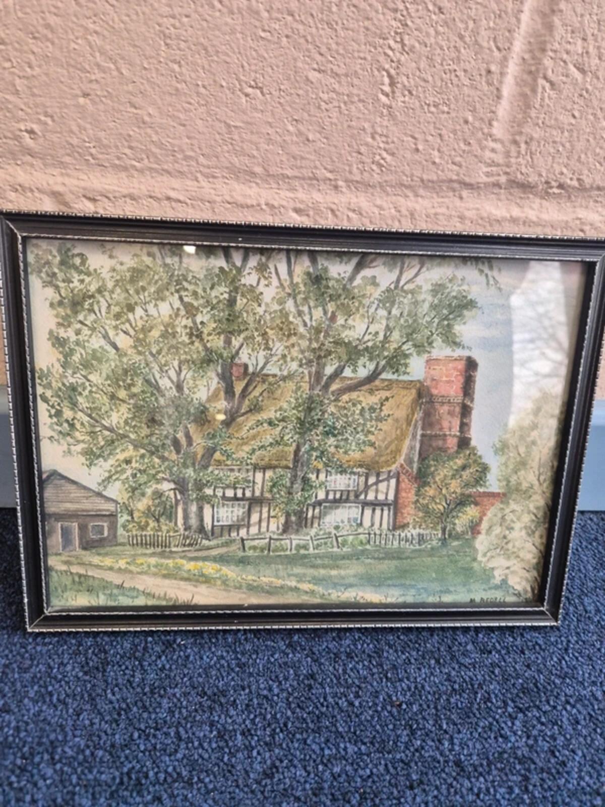 Vintage Framed Watercolour by M Bedell