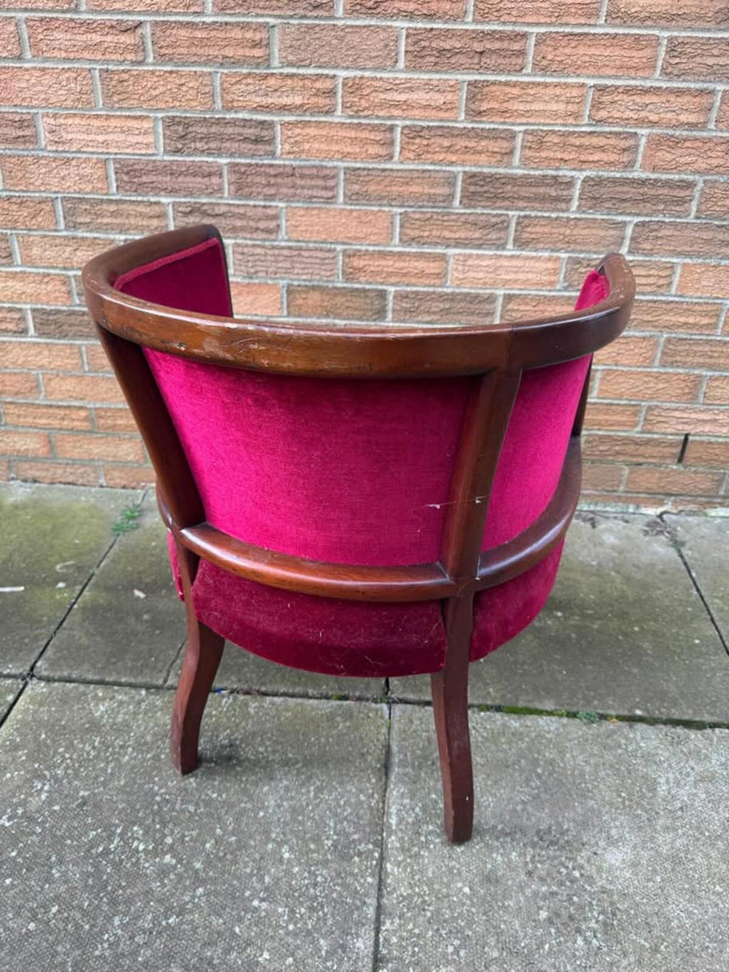 Antique Wooden Club Chair