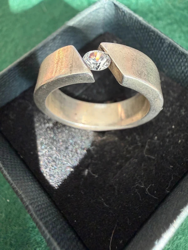 Silver Band Ring 925 Hallmarked - Size O