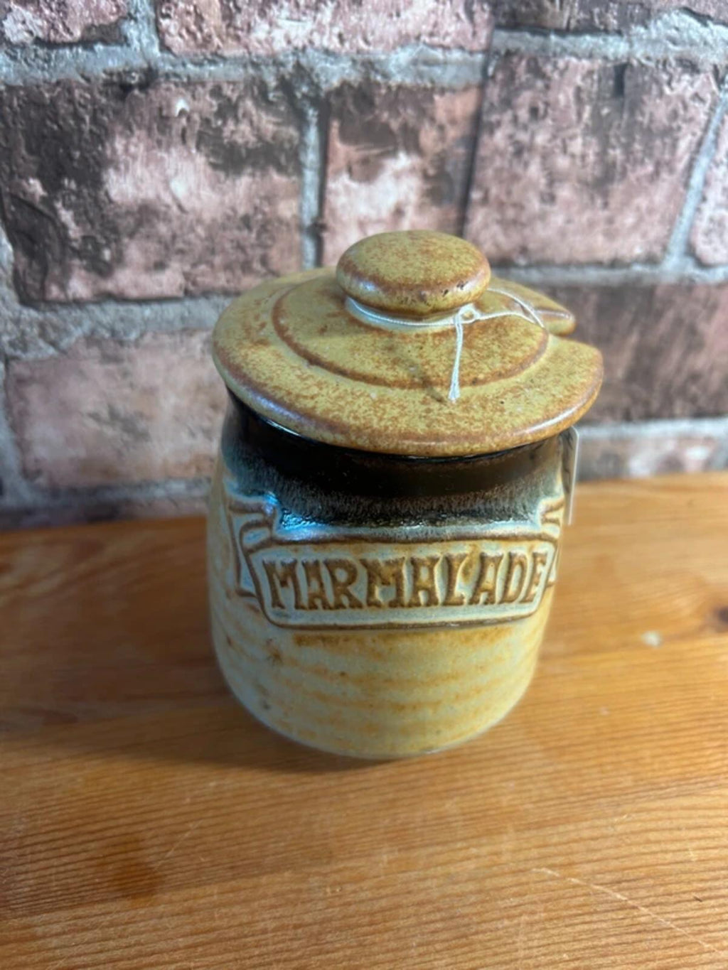 Vintage Stoneware Pottery Marmalade Jar