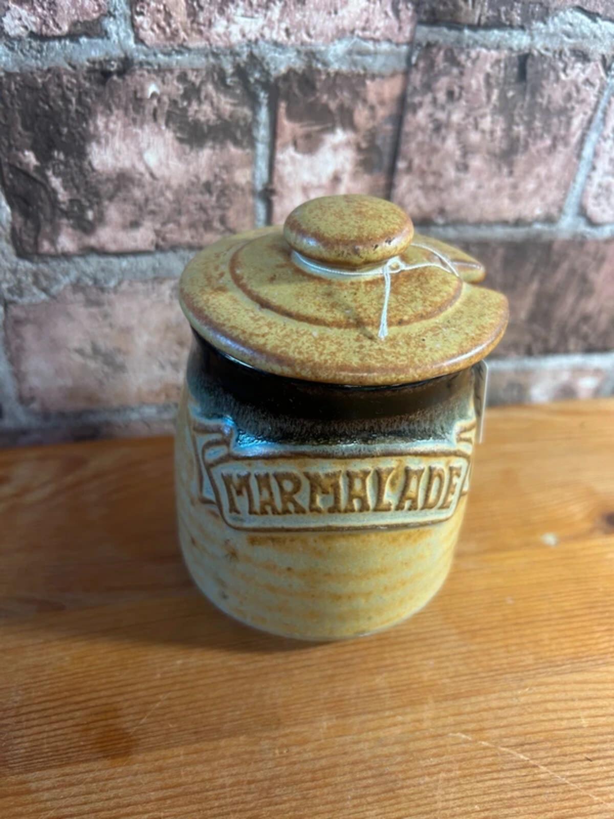 Vintage Stoneware Pottery Marmalade Jar