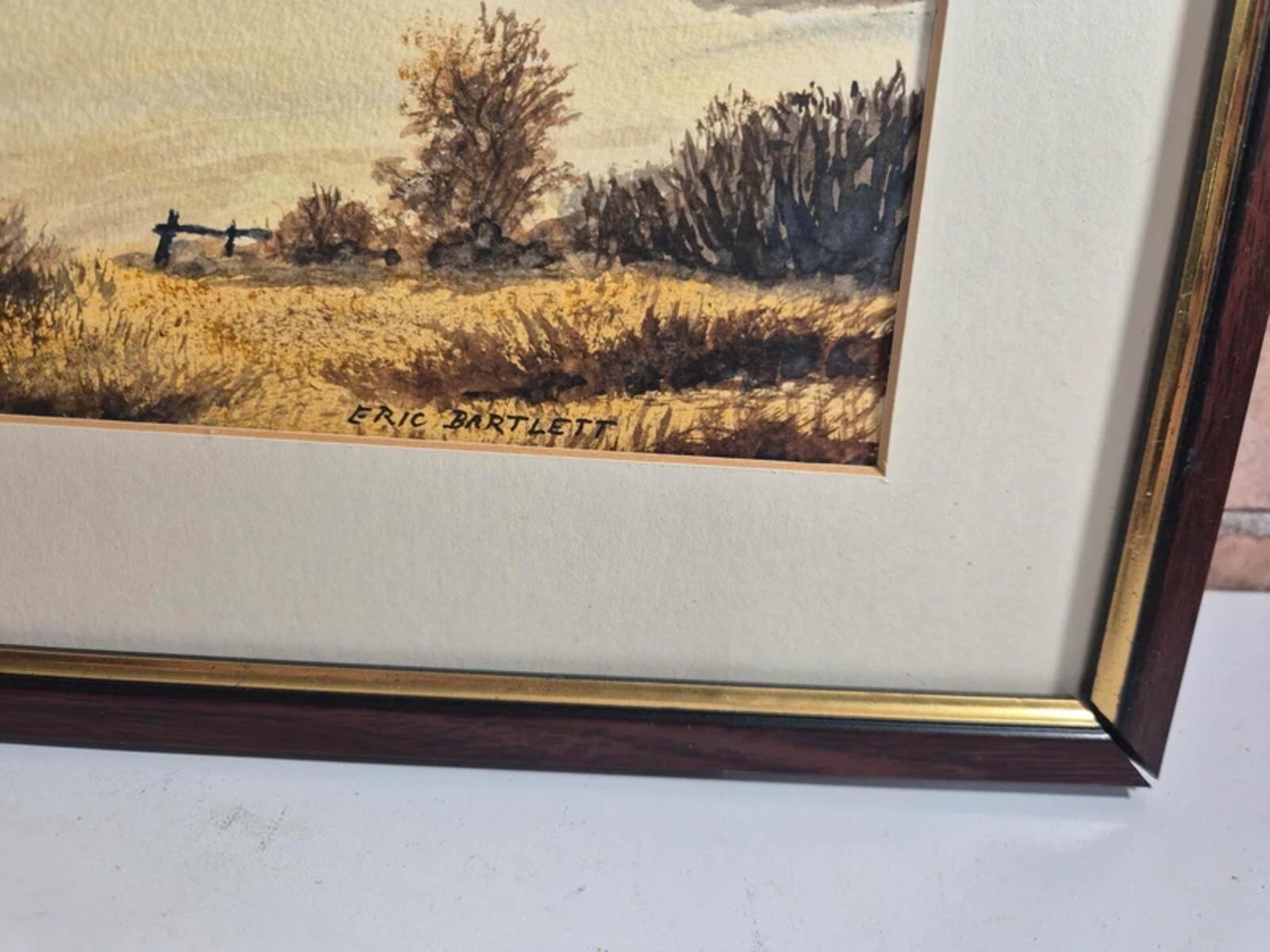 Eric Bartlett Vintage framed watercolour - no glass