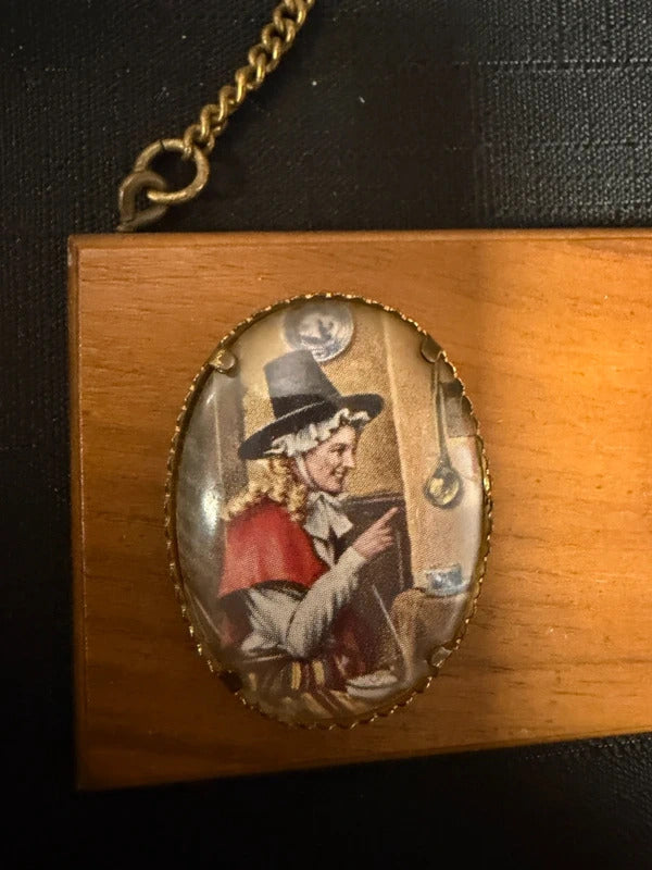 Wood Hanging with Two Pictures