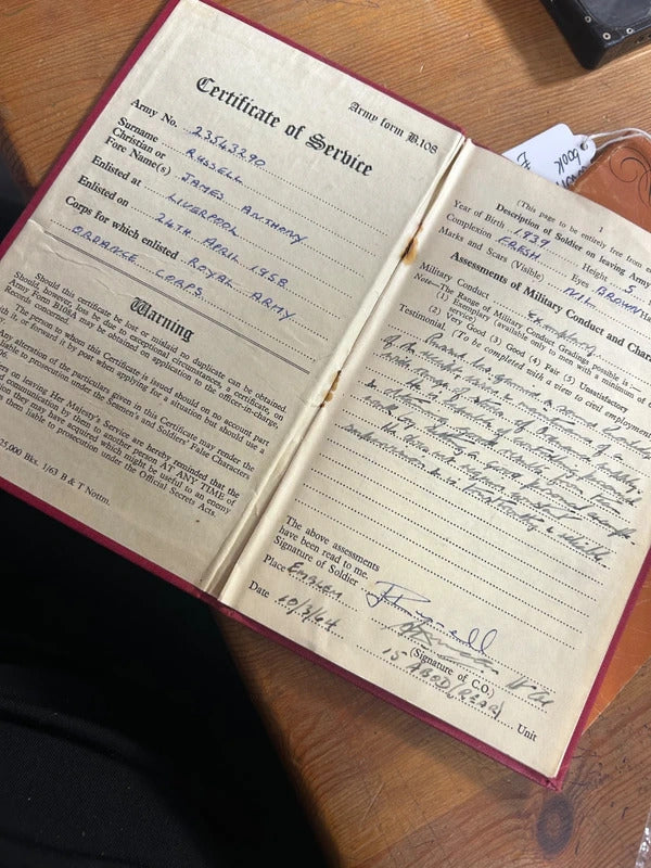 Army Service Book