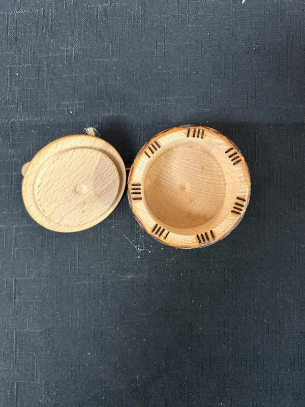 Bohemian Wooden Storage Pot