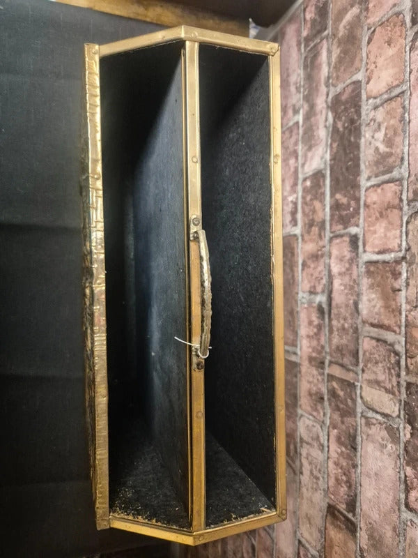 Vintage Brass Magazine Rack