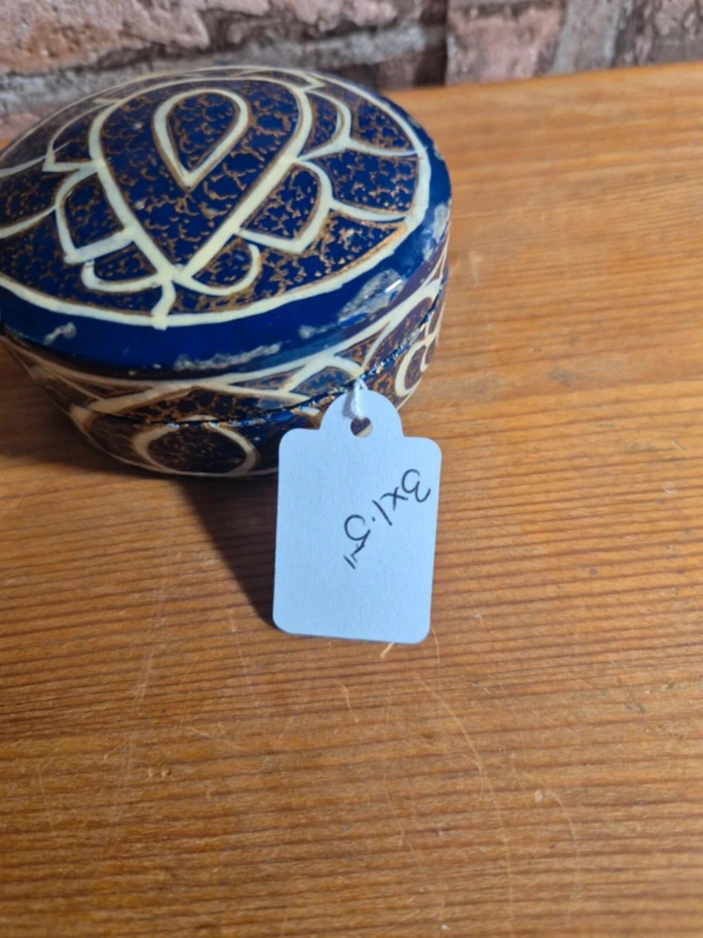 Blue kashmir trinket box