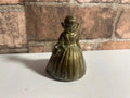 Vintage brass bell lady
