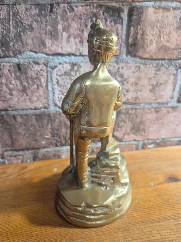 Vintage brass coal miner figure
