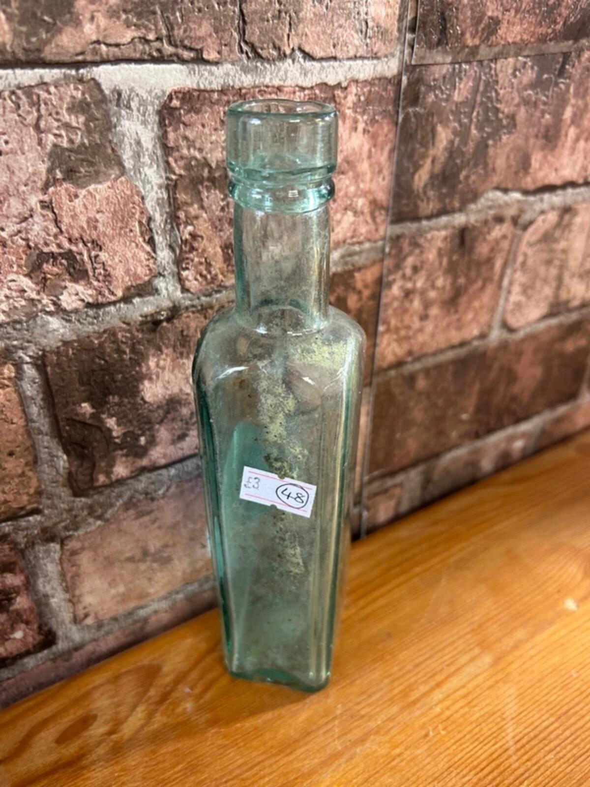 Vintage Square Glass Bottle