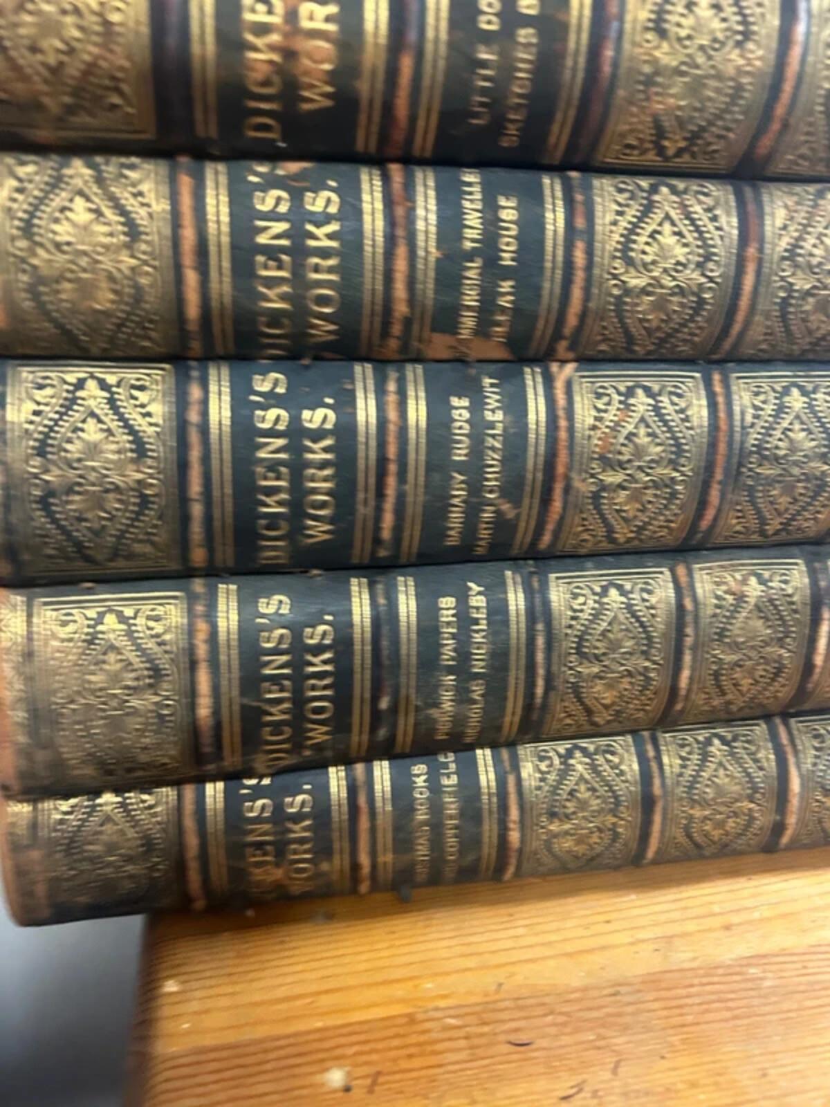 Dickens Works Late Victorian 10 Volume Book Set