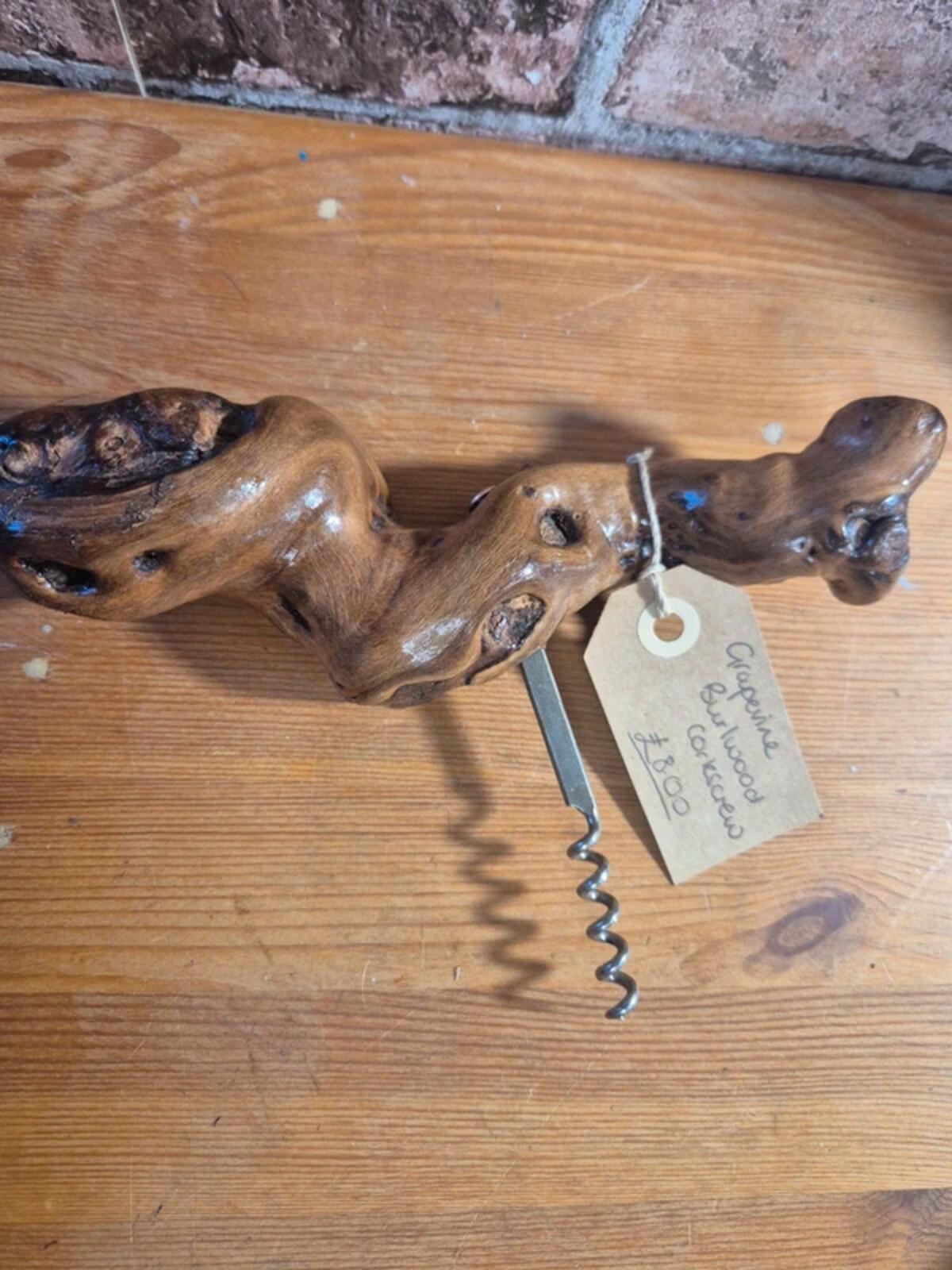 Grapevine burlwood corkscrew