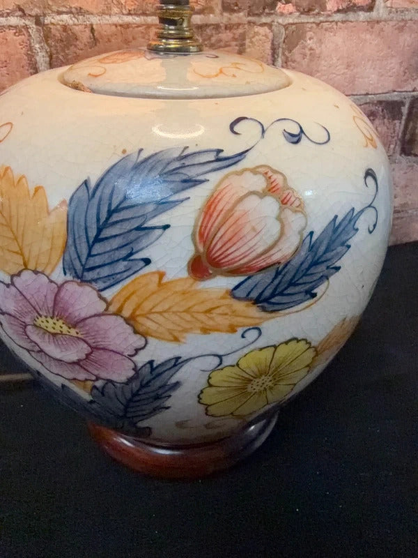 Chinese Ceramic Crackle Glaze Lamp