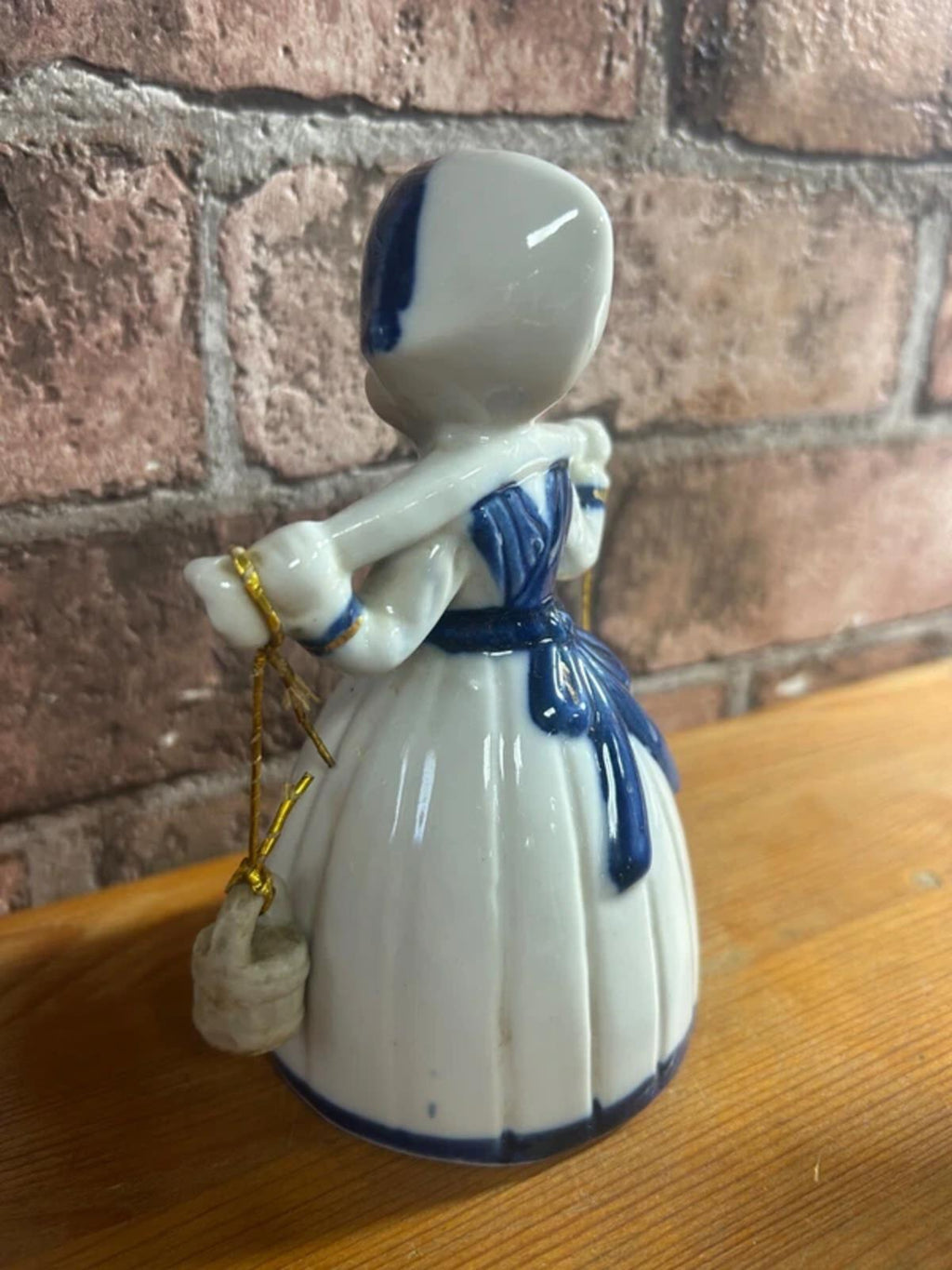 Vintage Porcelain Dutch Milk Maid Ornament