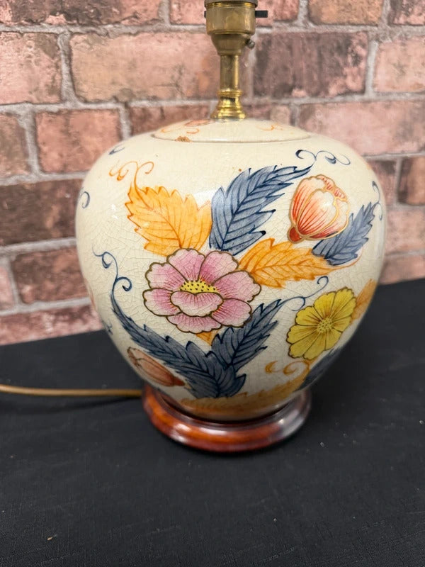 Chinese Ceramic Crackle Glaze Lamp