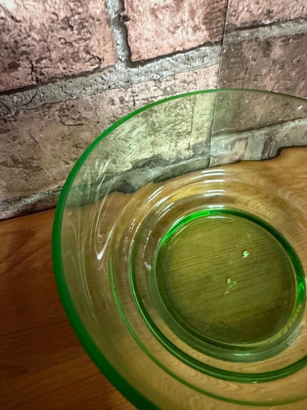 Vintage Green Glass Bowl