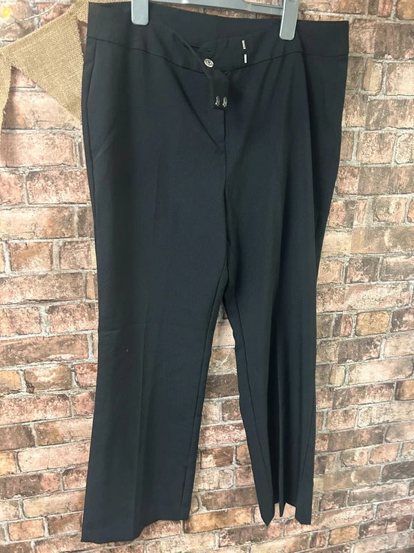 George Black Wide Leg Trousers - Size 16R
