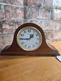 Vintage Seiko Quartz Wooden and Gold Mantle Clock