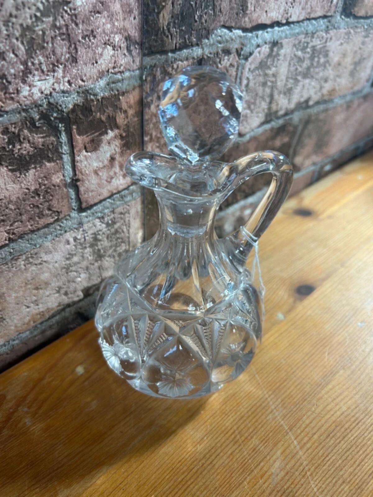 Crystal Cut Vintage Vinegar Decanter