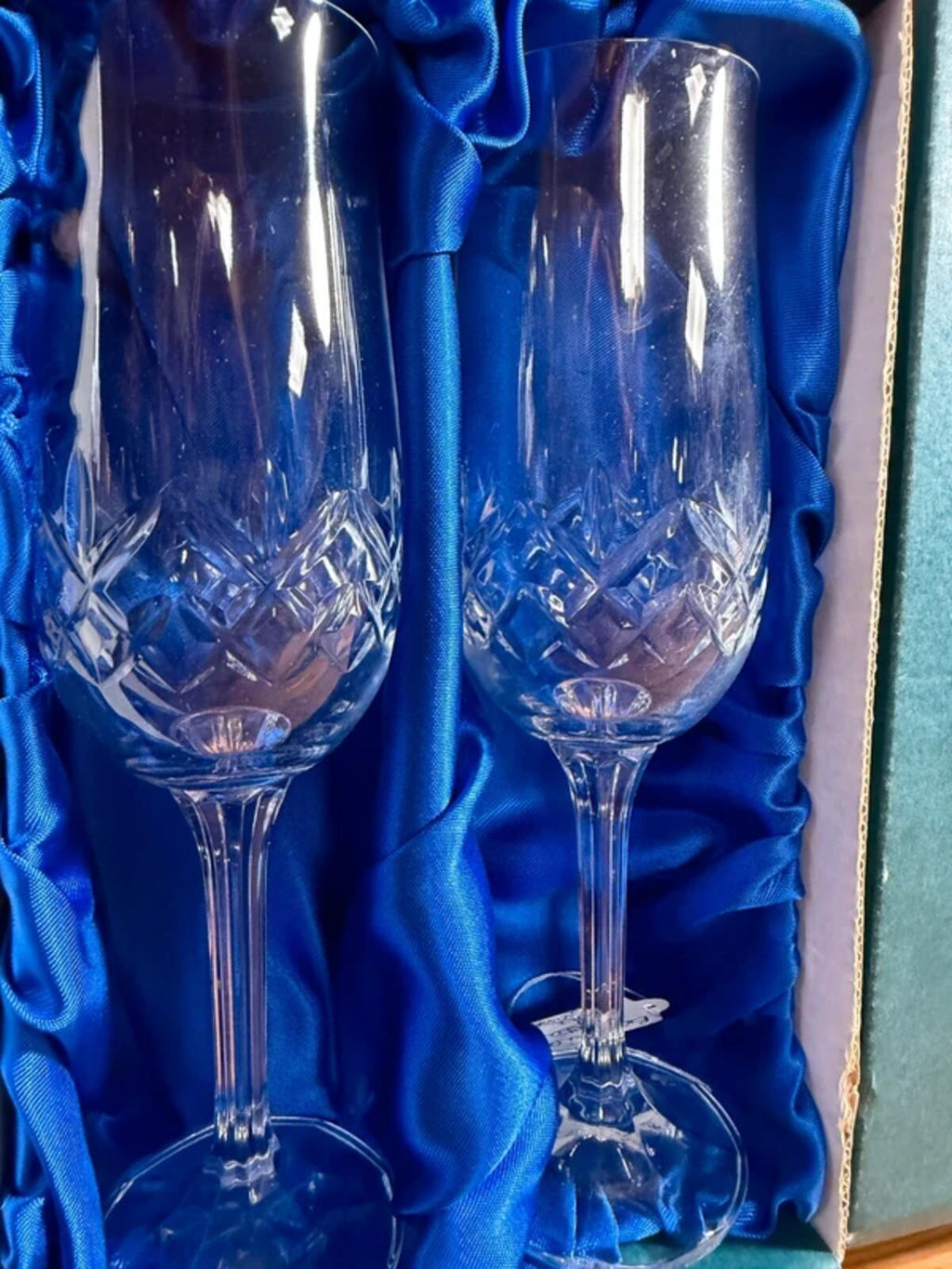 Bohemian Flute Glasses x 2