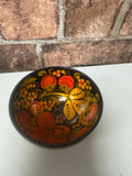 Vintage Wooden Floral Dish