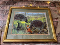 Jane Harvey "Hedgehogs" Gold Framed Limited Edition Print