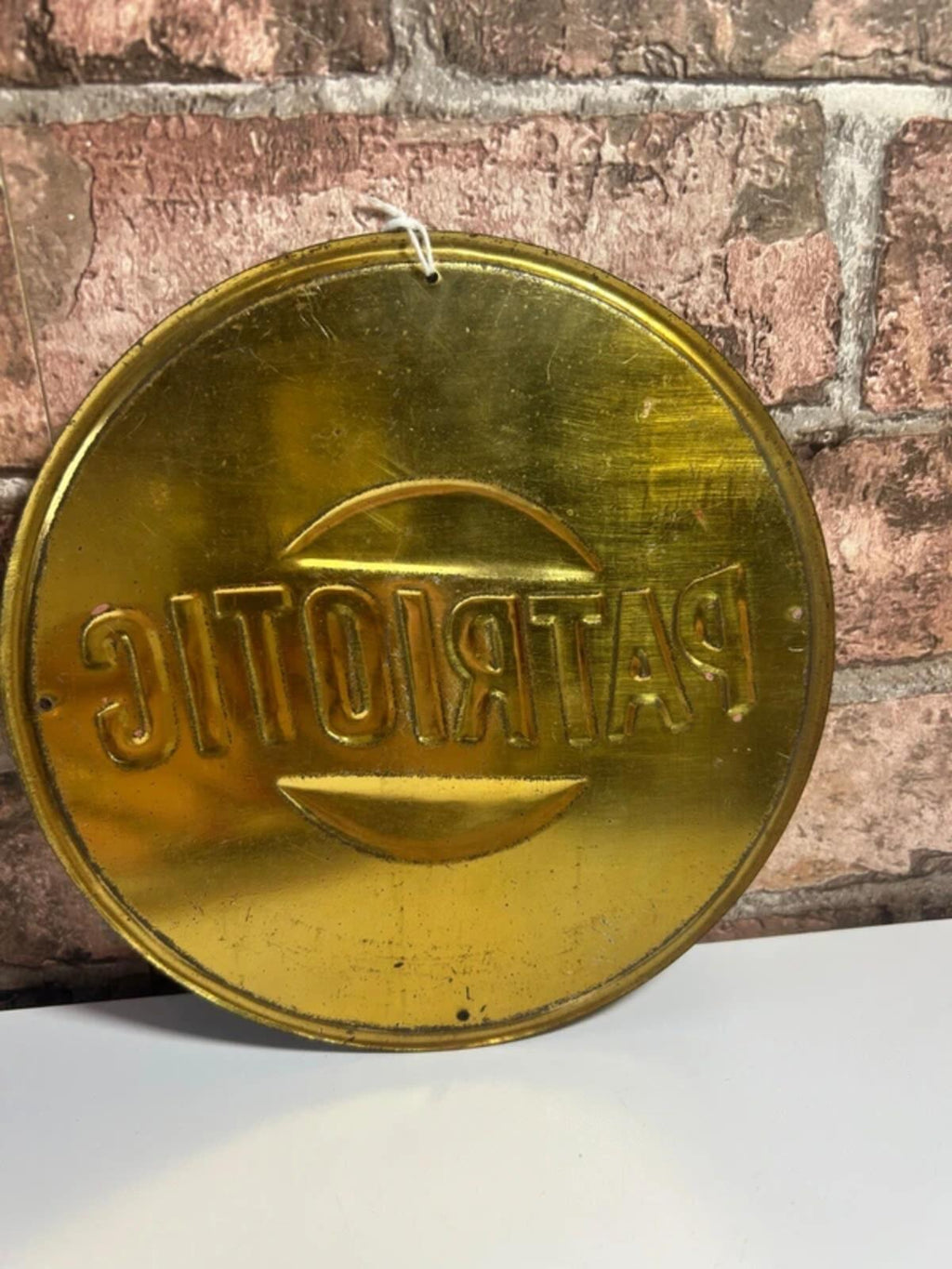 Original Tin Patriotic Insurance Advertising Sign