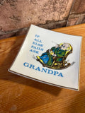Vintage Grandpa Ceramic Dish Plate