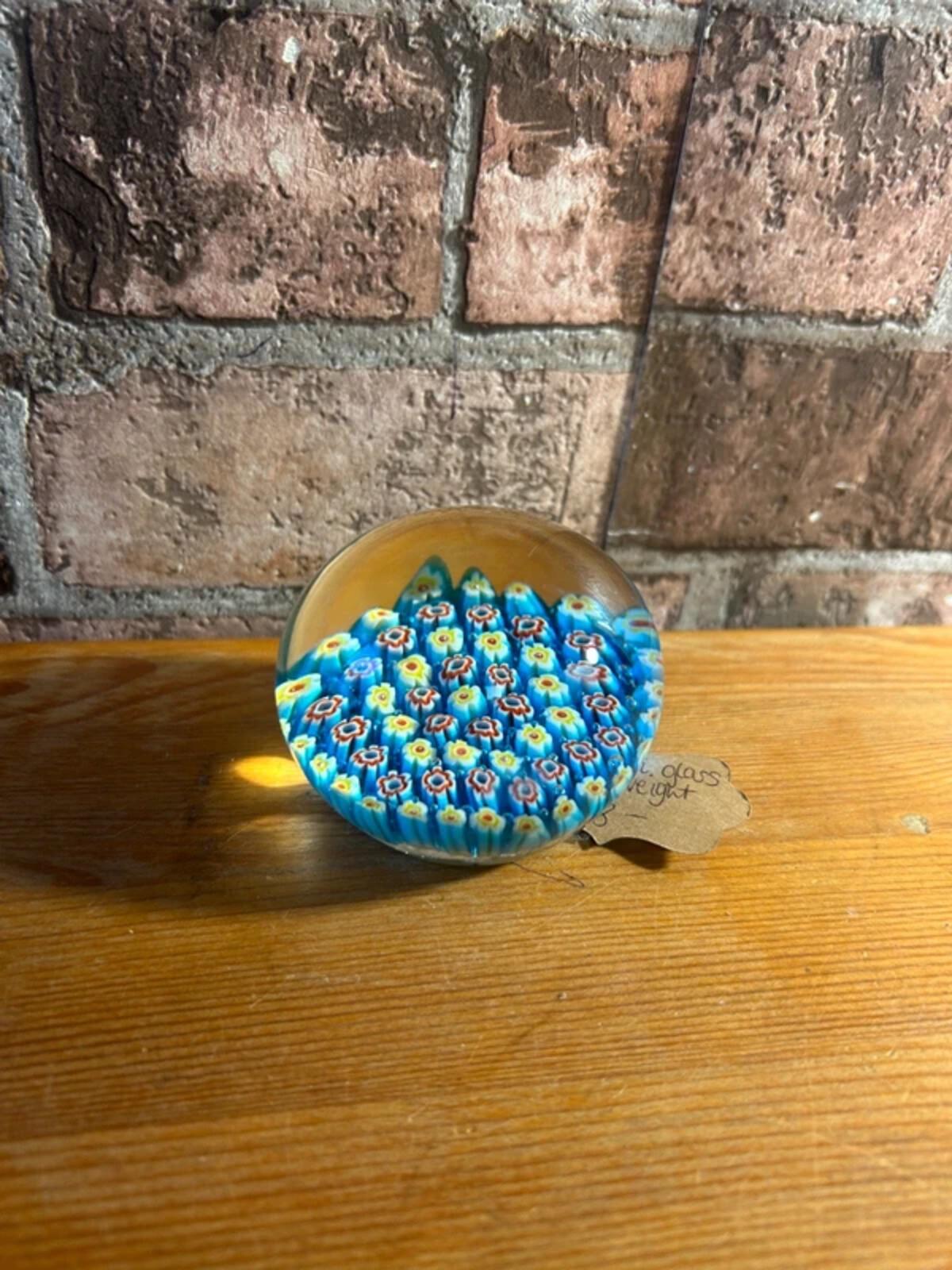 Millefion Glass Paperweight