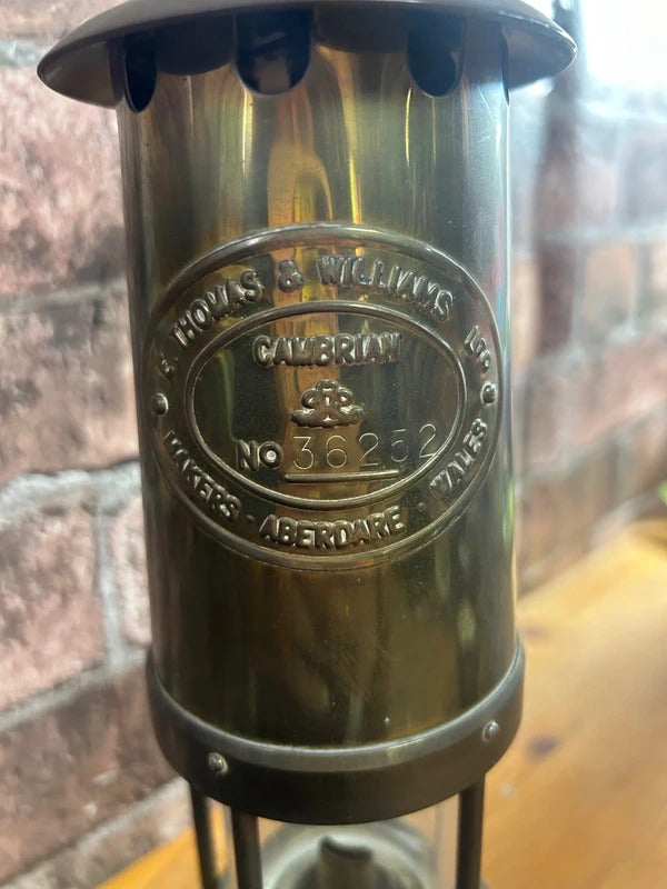 E.Thomas and Williams Cambrian Brass Miners Lamp