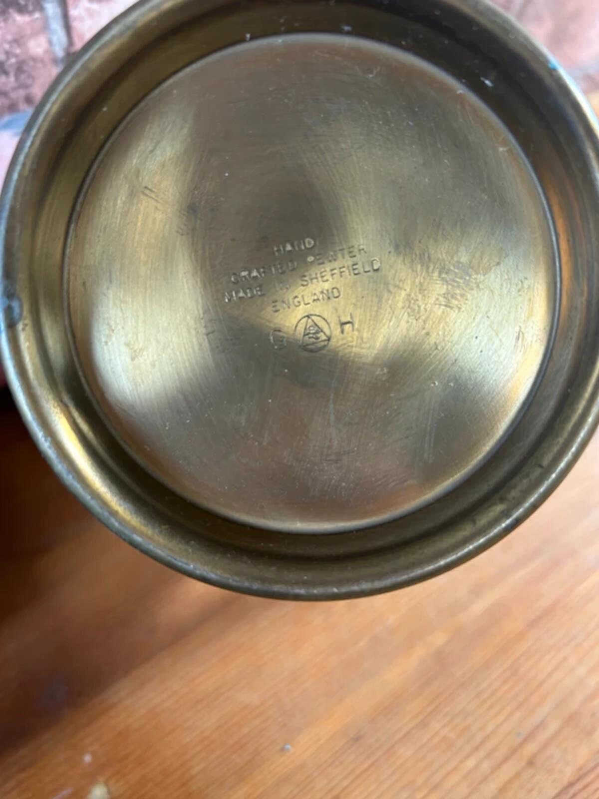 English Sheffield Pewter Beer Tankard