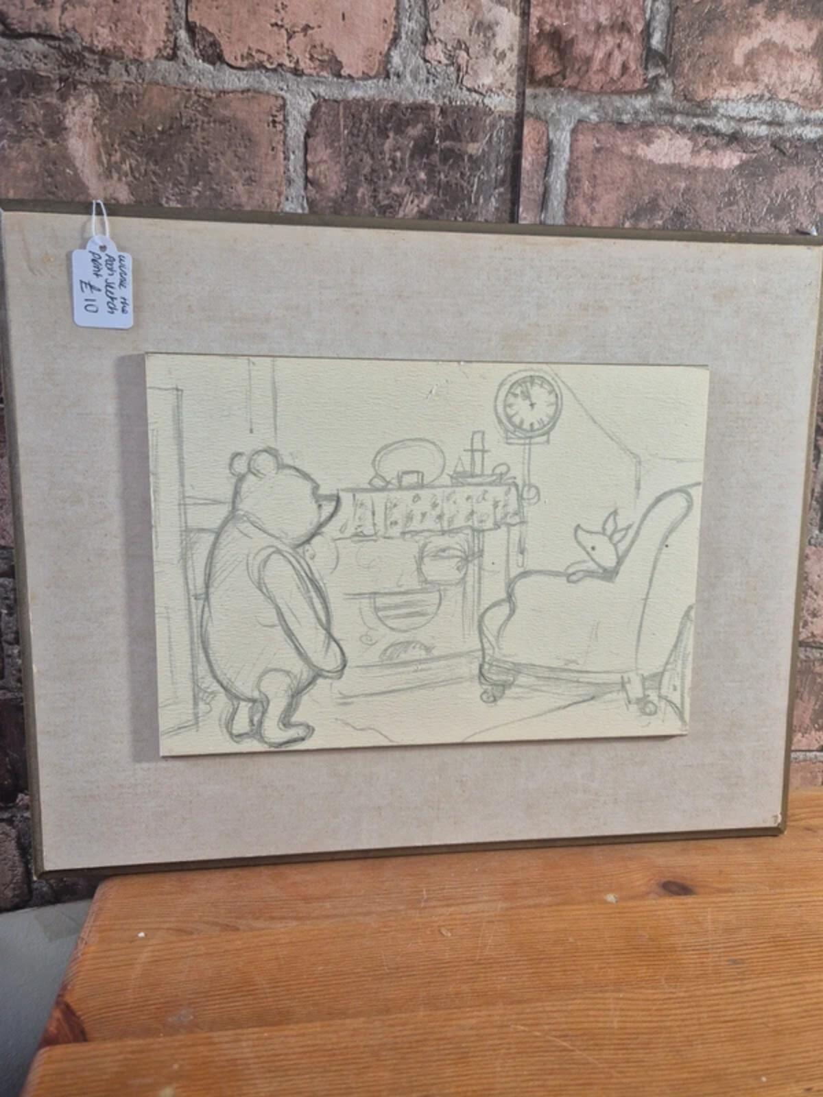 Winnie the Pooh Framed Sketch Print