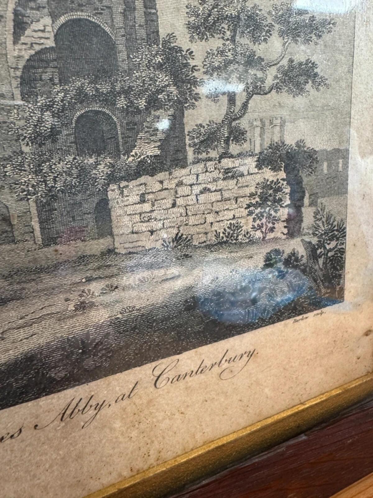 St Augustine's Abbey Print in Antique Oak Frame