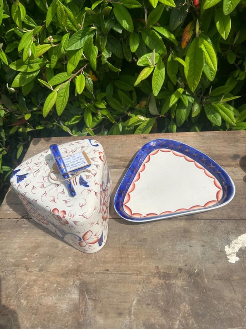 Vintage Ironstone Staffordshire Triangular Cheese Dish