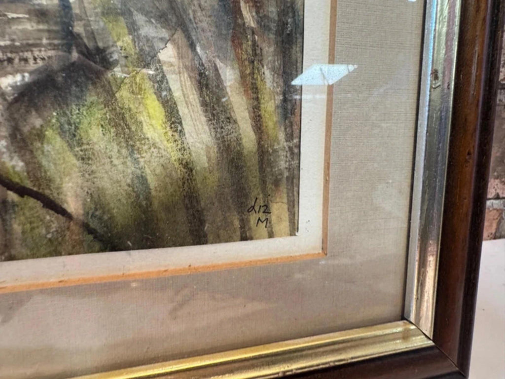 Liz Moore 1982 'Farmtrack' Framed Watercolour