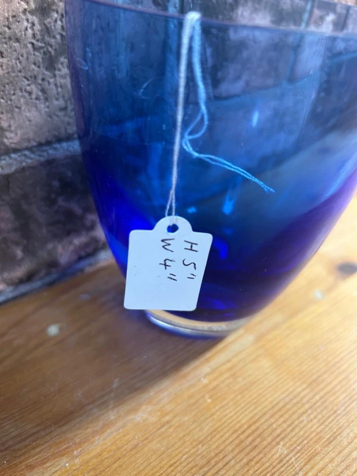 Blue Modern Glass Vase