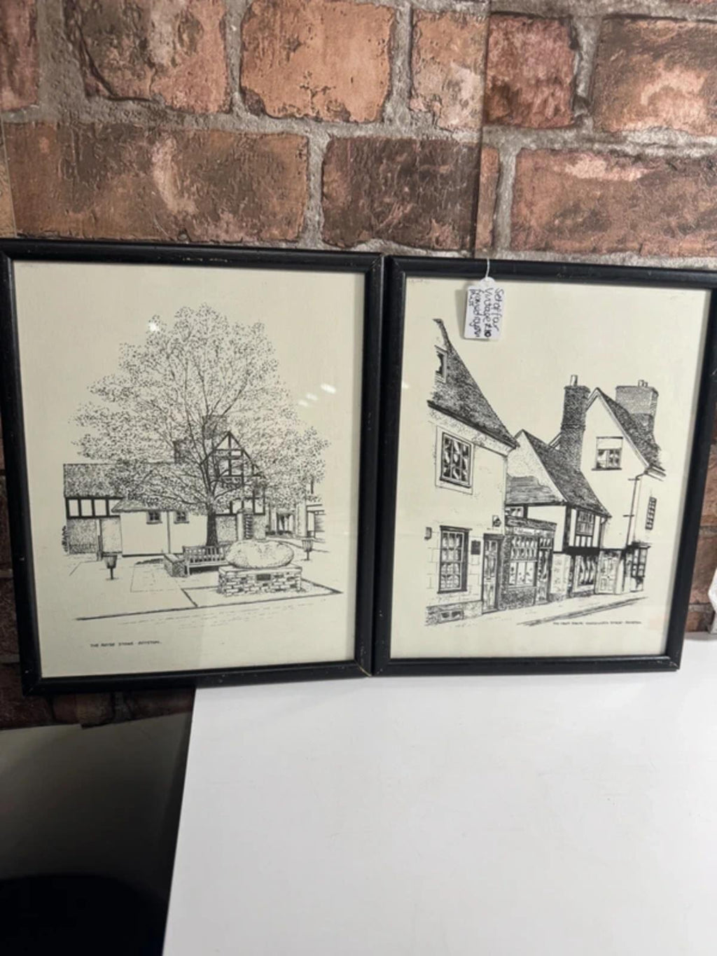 Set of Four Vintage Black and White 'Royston" Prints