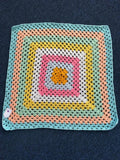 Hand Knitted Pastel Coloured Wool Blanket