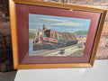 'May' Canal boat framed painting John Hedges